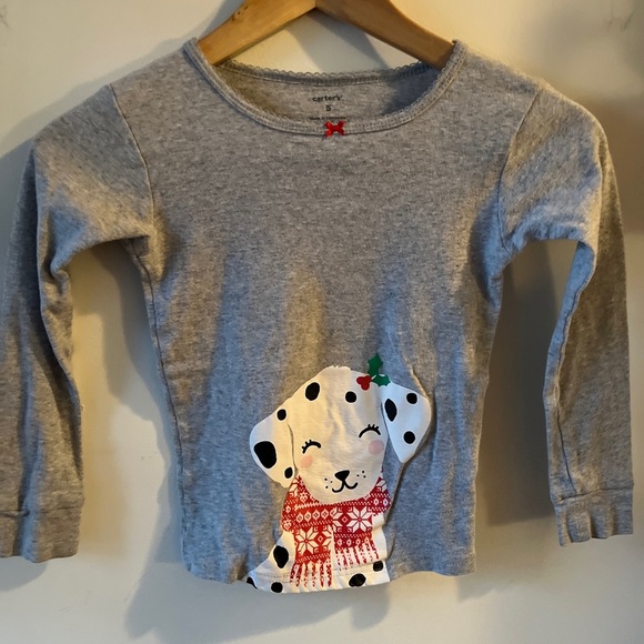 3/$15 Carter’s Dalmatian Christmas/Holiday Graphic Long Sleeve Top 5 - Picture 1 of 6